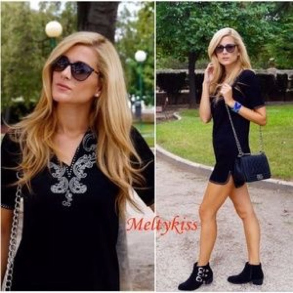 Zara Soft Suède Effect Stud Tunic Dress